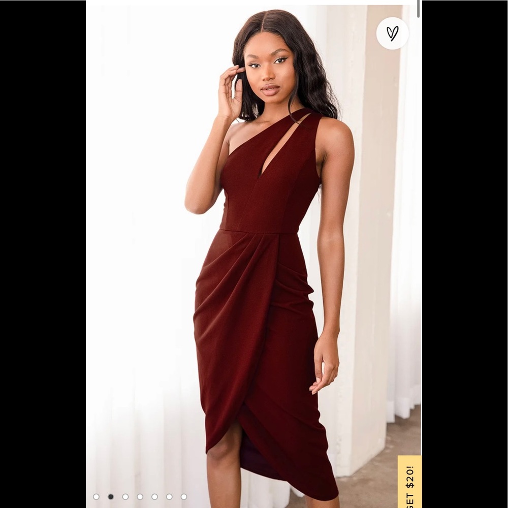 One-shoulder Cutout Asymmetrical Dress